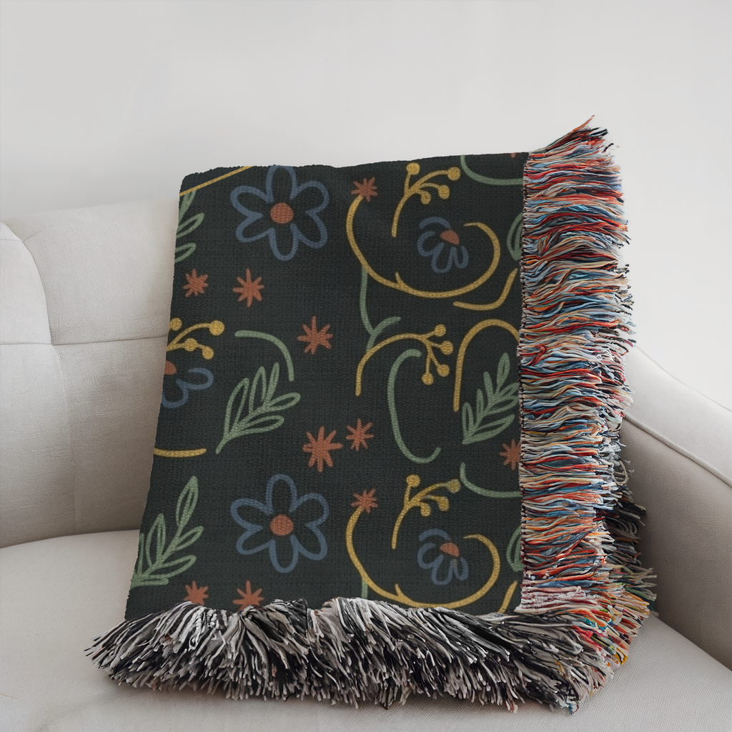 Custom Name Woven Blanket Throw