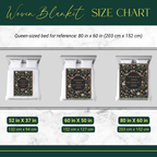 Personalized Name & Date Floral Heart Woven Blanket Throw