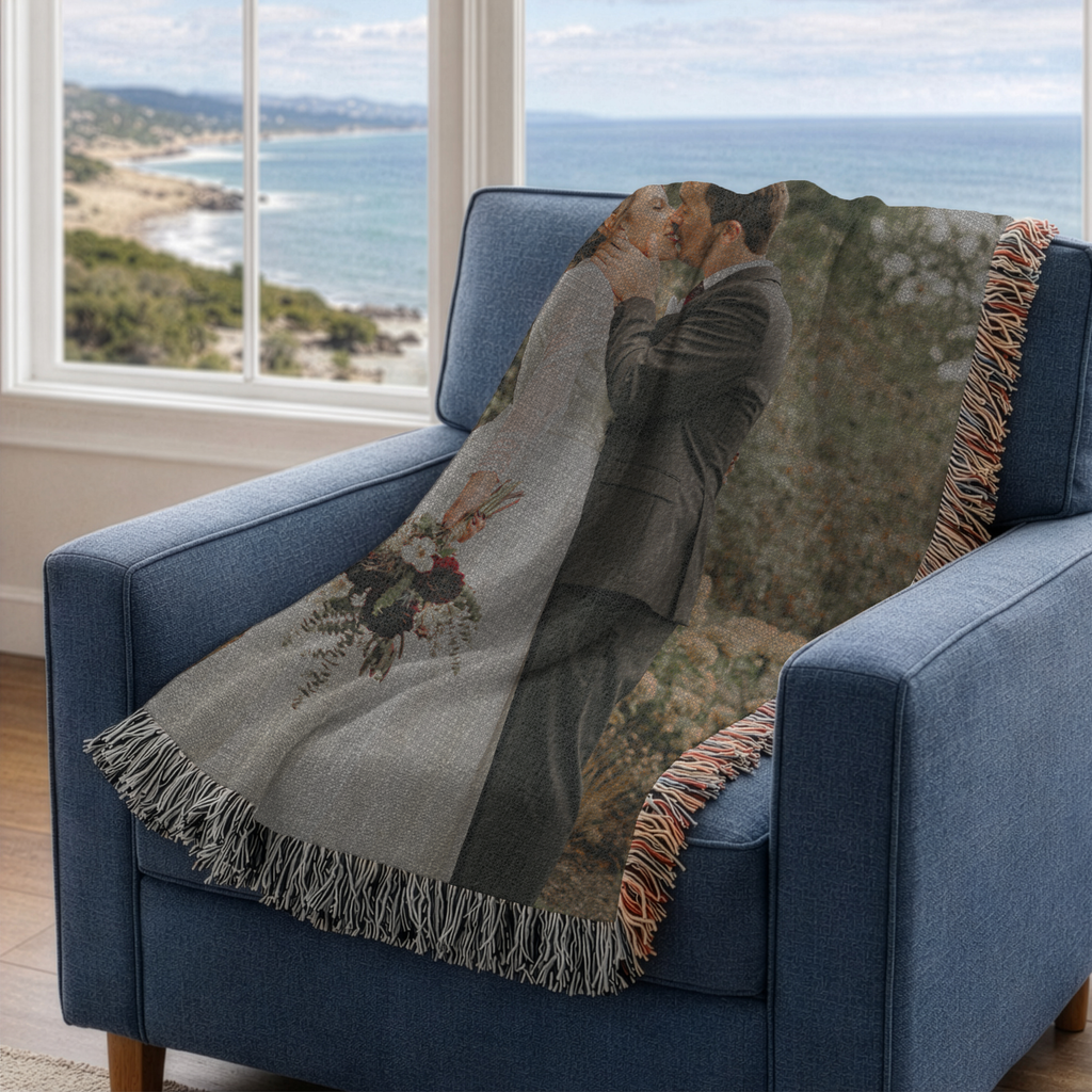 Custom Picture Woven Blanket Throw