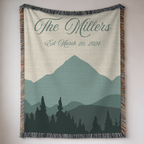 Personalized Family Name Woven Blanket Throw