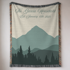Personalized Family Name Woven Blanket Throw