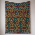 Moroccan Geometric Pattern Tapestry Woven Blanket