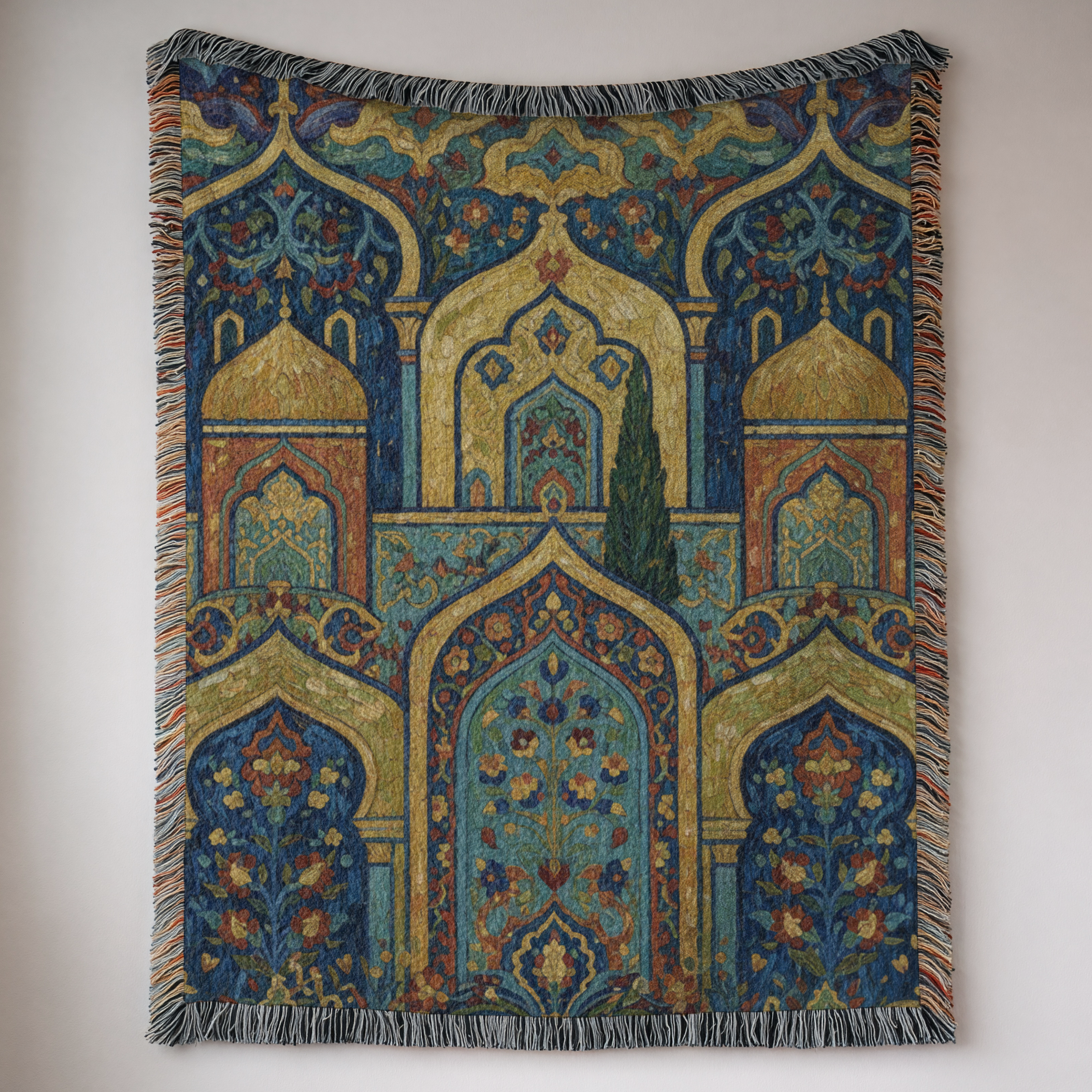 Persian Arch Tapestry Woven Blanket