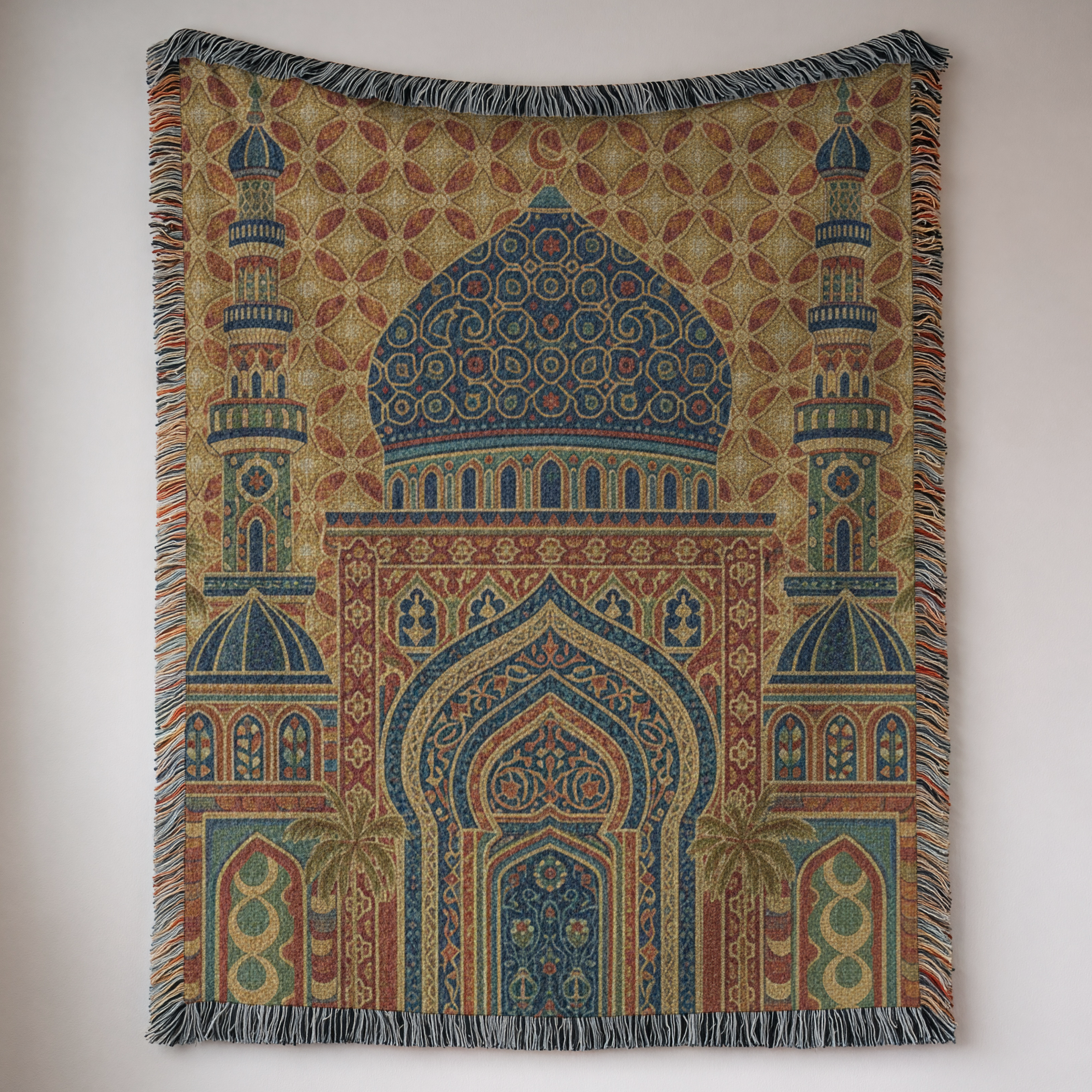 Oasis Tapestry Woven Blanket