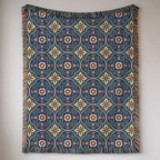 Islamic Floral Medallions Tapestry Woven Blanket