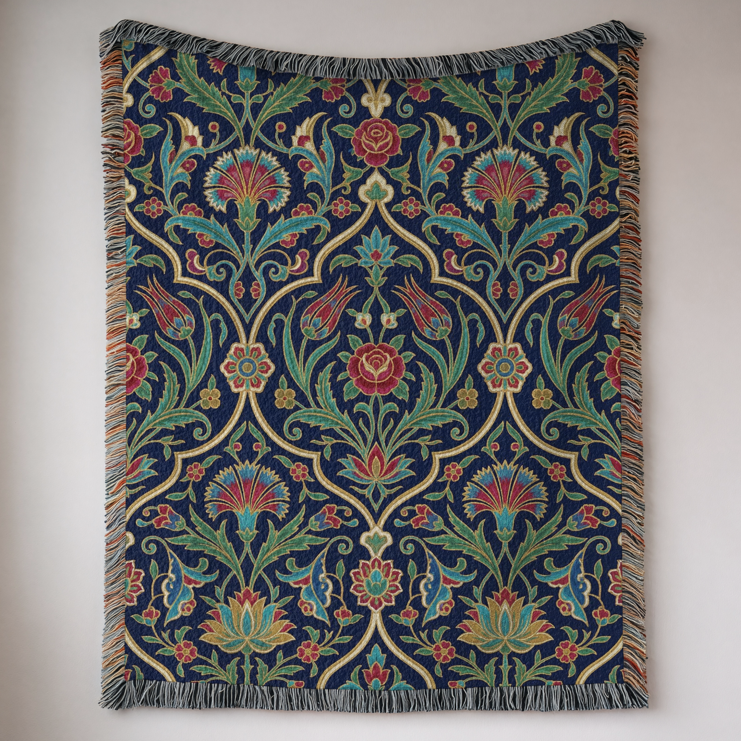 The Ottoman Medallion Tapestry Woven Blanket