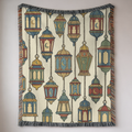 Moroccan Lantern Tapestry Woven Blanket