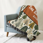 Personalized Family Animal Forest Woven Blanket