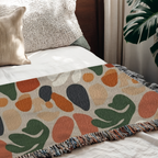Personalized Woven Blanket — Custom Name Floral Tapestry Throw