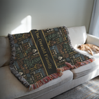 Personalized Name Forest Accent Woven Blanket Throw