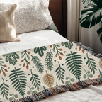 Personalized Family Earthy Heirloom Woven Blanket Throw