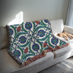 Ottoman Tulips Tapestry Woven Blanket