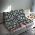 Artisan Geometric Tapestry Woven Blanket