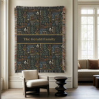 Personalized Name Forest Accent Woven Blanket Throw