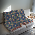 Islamic Floral Medallions Tapestry Woven Blanket