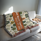 Personalized Family Animal Forest Woven Blanket
