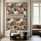 Personalized Woven Blanket — Custom Name Floral Tapestry Throw
