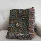 Personalized Name Forest Accent Woven Blanket Throw