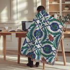 Ottoman Tulips Tapestry Woven Blanket