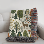 Personalized Family Animal Forest Woven Blanket