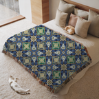 Artisan Geometric Tapestry Woven Blanket