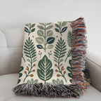 Personalized Family Earthy Heirloom Woven Blanket Throw