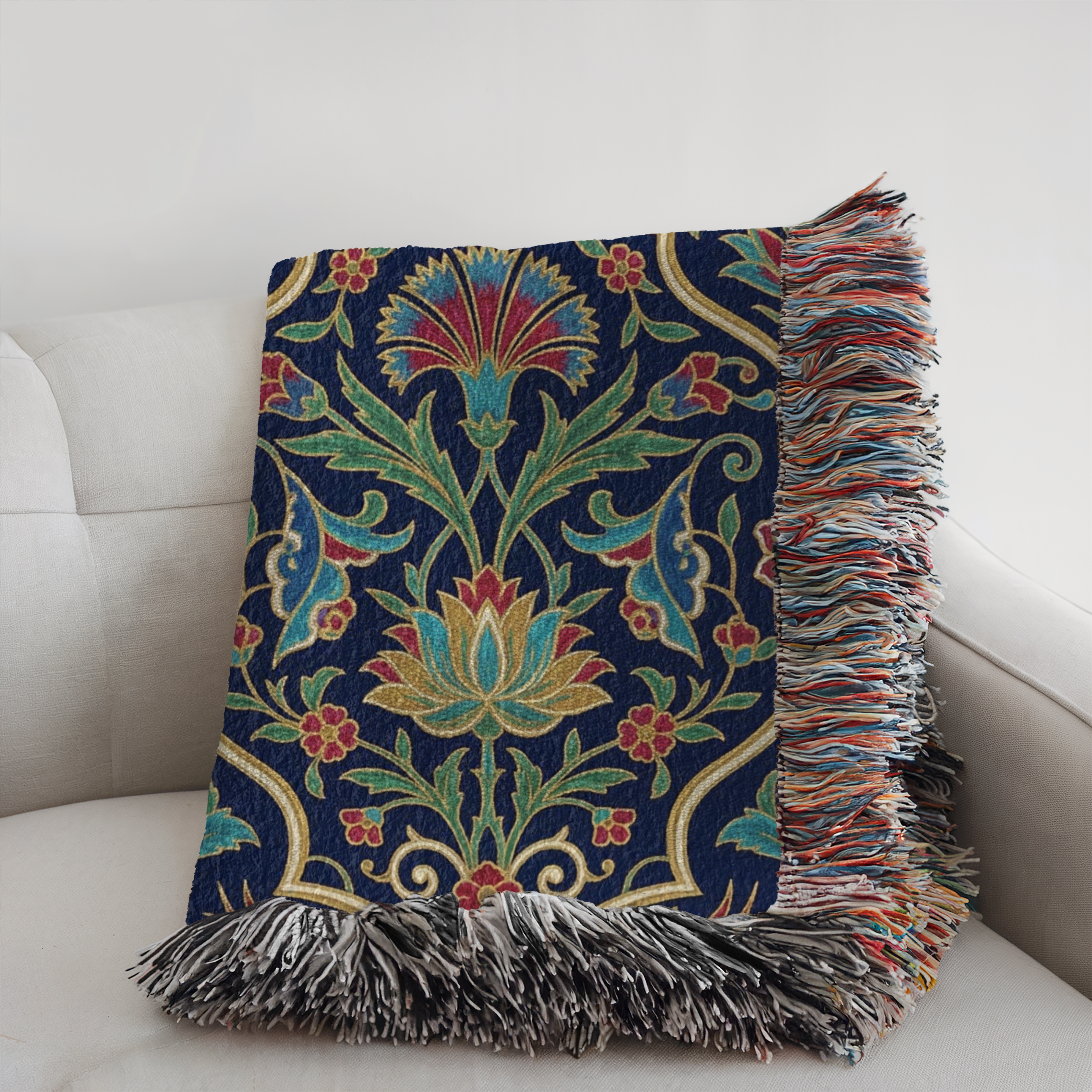 The Ottoman Medallion Tapestry Woven Blanket