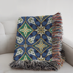 Artisan Geometric Tapestry Woven Blanket