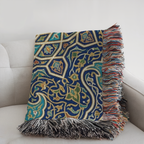 Moroccan Mosaic Tapestry Woven Blanket