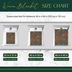 Moroccan Zellige Tapestry Woven Blanket
