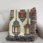 Moroccan Lantern Tapestry Woven Blanket