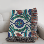 Ottoman Tulips Tapestry Woven Blanket