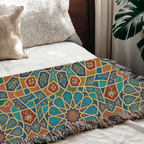 Moroccan Starburst Tapestry Woven Blanket