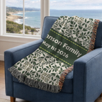 Personalized Botanical Garden Woven Blanket Throw